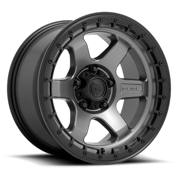 Fuel D752 BLOCK 17x9 ET01 5x127 71.50mm MATTE GUNMETAL W/ BLACK RING (Load Rated 1134kg)