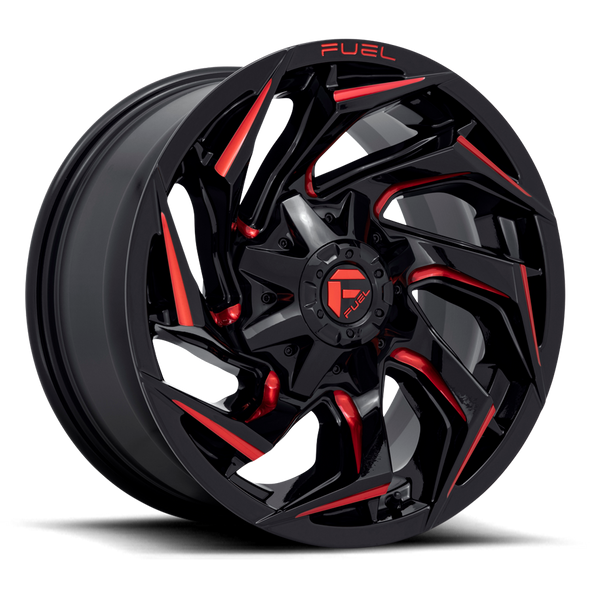 Fuel D755 REACTION 18x9 ET01 8x170 125.10mm GLOSS BLACK MILLED W/ RED TINT (Load Rated 1678kg)