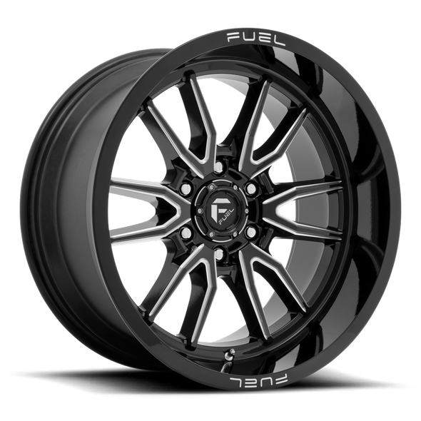 Fuel D761 CLASH 17x9 ET-12 6x139.7 106.10mm GLOSS BLACK MILLED (Load Rated 1134kg)