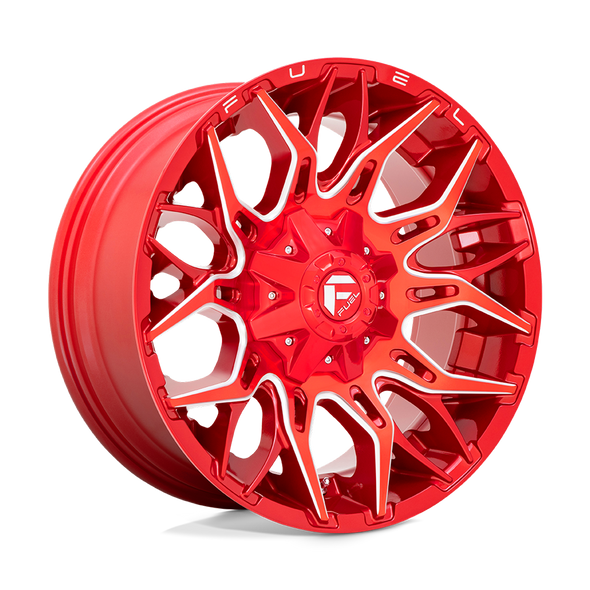 Fuel D771 TWITCH 20x10 ET-18 8x180 124.20mm CANDY RED MILLED (Load Rated 1678kg)