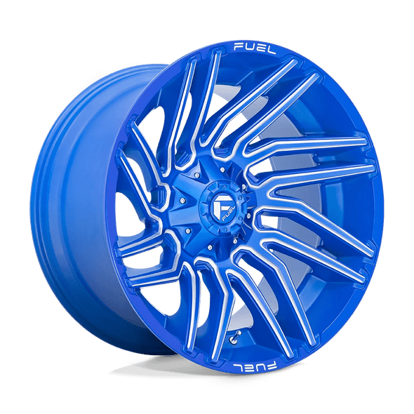 Fuel D774 TYPHOON 22x12 ET-44 5x139.7/150 110.10mm ANODIZED BLUE MILLED (Load Rated 1134kg)