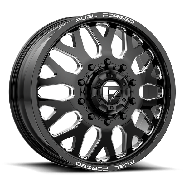 Fuel DE19 FF19D 20x8.25 ET105 10x225 170.10mm GLOSS BLACK MILLED (Load Rated 1361kg)