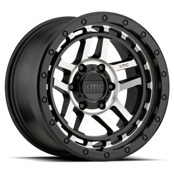 KMC KM540 RECON 18x8.5 ET18 6x114.3 66.06mm SATIN BLACK MACHINED (Load Rated 1134kg)