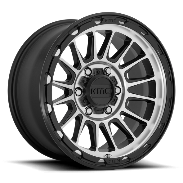 KMC KM542 IMPACT 17x9 ET-12 5x127 71.50mm SATIN BLACK MACHINED (Load Rated 1134kg)