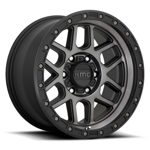 KMC KM544 MESA 18x9 ET25 5x150 110.10mm SATIN BLACK W/ GRAY TINT (Load Rated 1134kg)