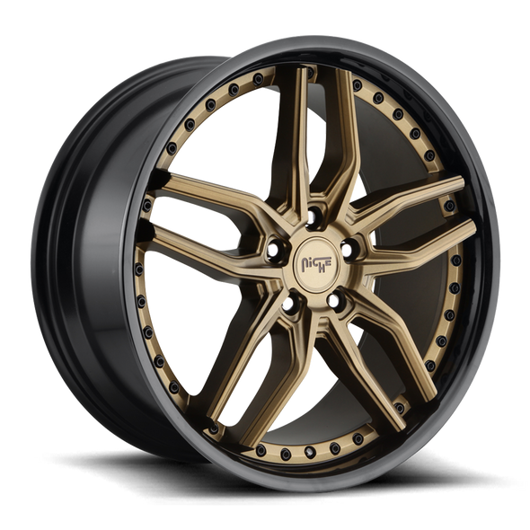 Niche M195 METHOS 19x8.5 ET35 5x114.3 72.56mm MATTE BRONZE BLACK BEAD RING (Load Rated 816kg)