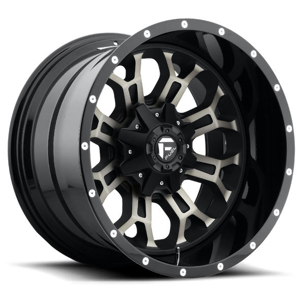 Fuel D561 CRUSH 18x9 ET01 8x165.1 125.10mm GLOSS MACHINED DOUBLE DARK TINT (Load Rated 1678kg)