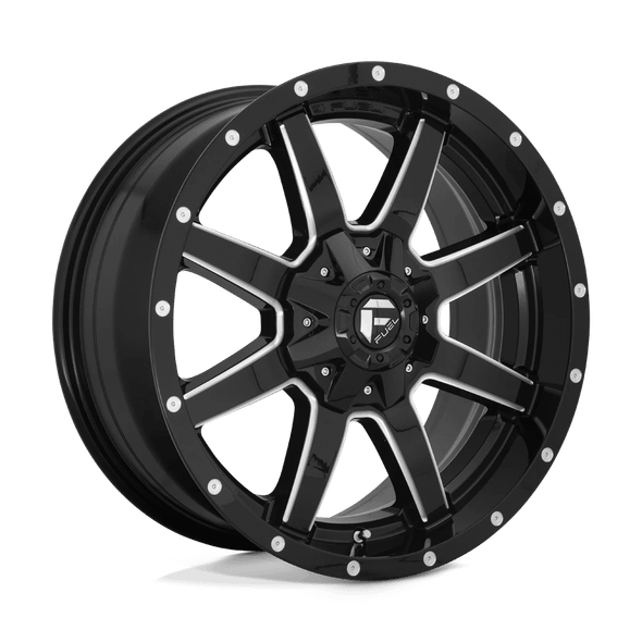 Fuel D610 MAVERICK 20x10 ET-18 5x114.3/127 78.10mm GLOSS BLACK MILLED (Load Rated 1134kg)