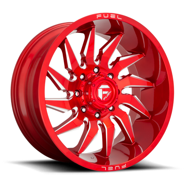 Fuel D745 SABER 20x10 ET-18 5x150 110.10mm CANDY RED MILLED (Load Rated 1134kg)