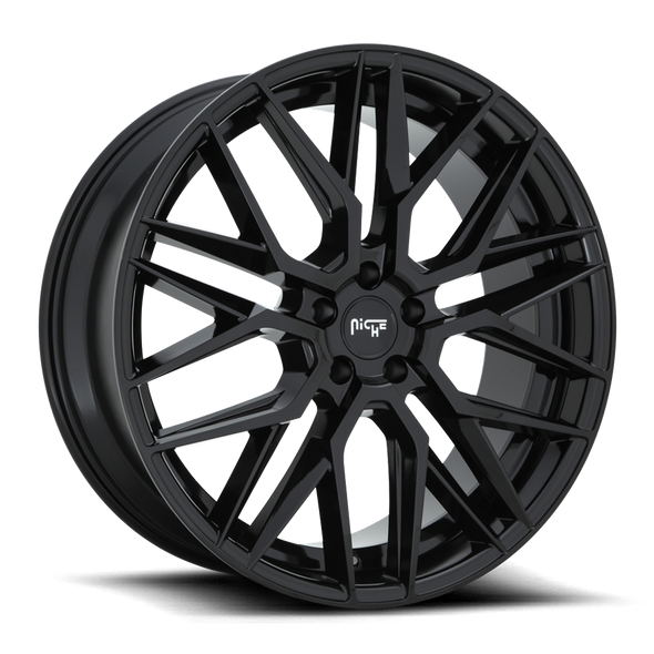 Niche M224 GAMMA 22x10.5 ET40 5x108 63.36mm GLOSS BLACK (Load Rated 907kg)