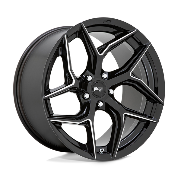 Niche M266 TORSION 20x10.5 ET20 5x115 71.50mm GLOSS BLACK MILLED (Load Rated 816kg)