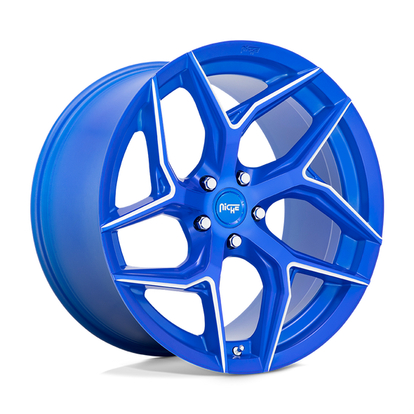 Niche M268 TORSIONI 20x10.5 ET35 5x120 72.56mm ANODIZED BLUE MILLED (Load Rated 816kg)