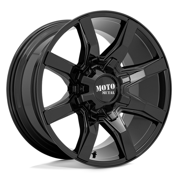 Moto Metal MO804 SPIDER 20x10 ET12 CUSTOM 78.10mm GLOSS BLACK (Load Rated 1134kg)