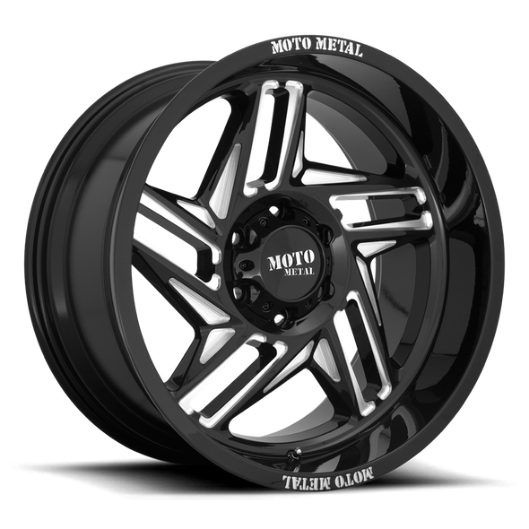 Moto Metal MO996 RIPSAW 20x12 ET-44 5x127 71.50mm GLOSS BLACK MILLED (Load Rated 1134kg)