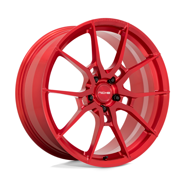 Niche T113 KANAN 20x9.5 ET23 5x120 72.56mm BRUSHED CANDY RED (Load Rated 726kg)