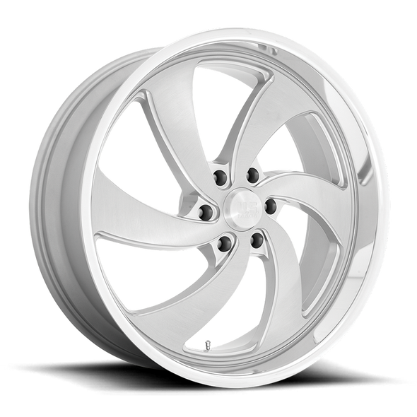 US MAGS U134 DESPERADO 24x10 ET25 6x139.7 78.10mm SILVER BRUSHED FACE MILLED DIAMOND CUT LIP (Load Rated 1134kg)