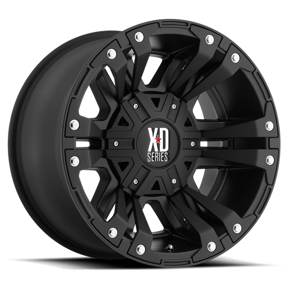 XD XD822 MONSTER II 20x9 ET18 8x180 130.81mm MATTE BLACK (Load Rated 1651kg)