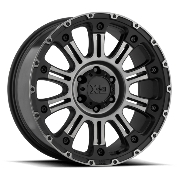 XD XD829 HOSS II 20x10 ET-24 8x170 125.10mm SATIN BLACK MACH W/ GRAY TINT (Load Rated 1651kg)