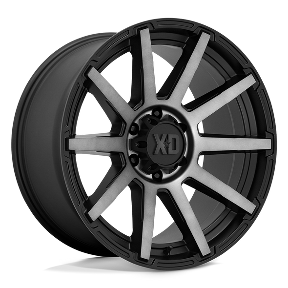 XD XD847 OUTBREAK 20x10 ET12 5x127 71.50mm SATIN BLACK W/ GRAY TINT (Load Rated 1134kg)