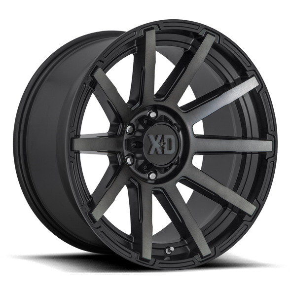 XD XD847 OUTBREAK 22x10 ET-18 5x127 71.50mm SATIN BLACK W/ GRAY TINT (Load Rated 1134kg)