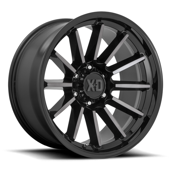 XD XD855 LUXE 17x9 ET18 6x139.7 106.10mm GLOSS BLACK MACHINED W/ GRAY TINT (Load Rated 1134kg)