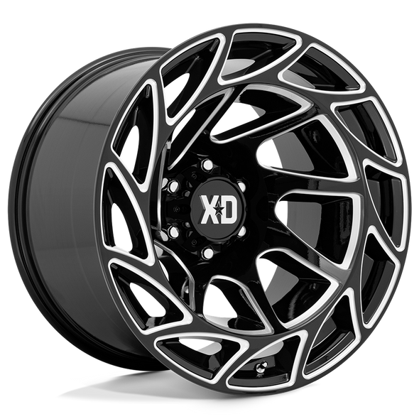 XD XD860 ONSLAUGHT 20x12 ET-44 6x135 87.10mm GLOSS BLACK MILLED (Load Rated 1134kg)