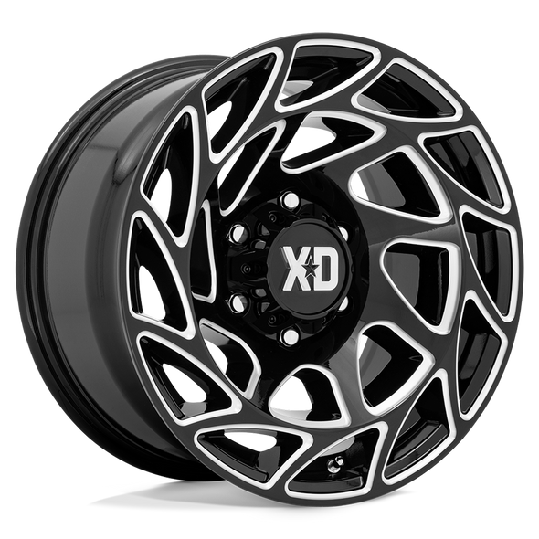 XD XD860 ONSLAUGHT 17x9 ET-12 6x139.7 106.10mm GLOSS BLACK MILLED (Load Rated 1134kg)