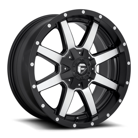 Fuel D537 MAVERICK 20x10 ET-24 6x135/139.7 106.10mm MATTE BLACK MACHINED (Load Rated 1134kg)