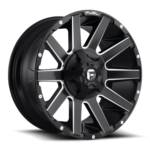 Fuel D616 CONTRA 20x9 ET20 5x139.7/150 110.10mm MATTE BLACK MILLED (Load Rated 1134kg)