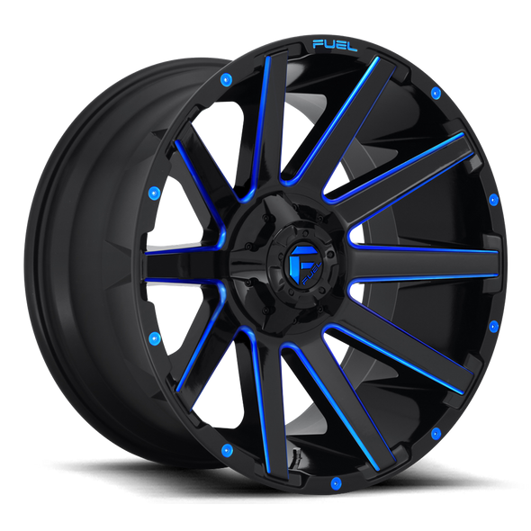 Fuel D644 CONTRA 20x10 ET-18 8x165.1 125.10mm GLOSS BLACK BLUE TINTED CLEAR (Load Rated 1678kg)