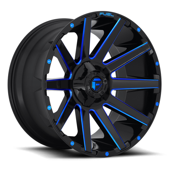 Fuel D644 CONTRA 20x9 ET20 6x135/139.7 106.10mm GLOSS BLACK BLUE TINTED CLEAR (Load Rated 1134kg)