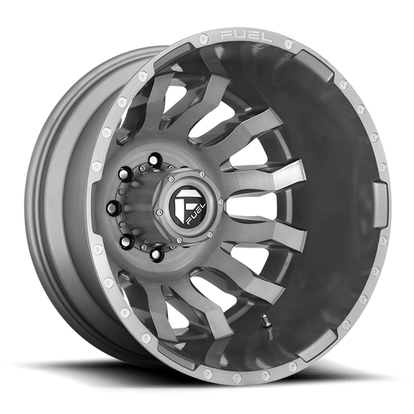 Fuel D693 BLITZ 20x8.25 ET-246 8x210 154.30mm BRUSHED GUN METAL TINTED CLEAR (Load Rated 1134kg)