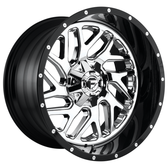 Fuel D211 TRITON 20x10 ET-19 5x139.7/150 110.10mm CHROME PLATED GLOSS BLACK LIP (Load Rated 1134kg)