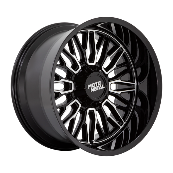 Moto Metal MO809 STINGER 20x9 ET18 5x127/139.7 78.10mm GLOSS BLACK MACHINED (Load Rated 1134kg)