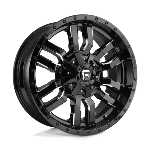 Fuel D595 SLEDGE 18x9 ET01 5x139.7/150 110.10mm GLOSS BLACK MILLED (Load Rated 1134kg)