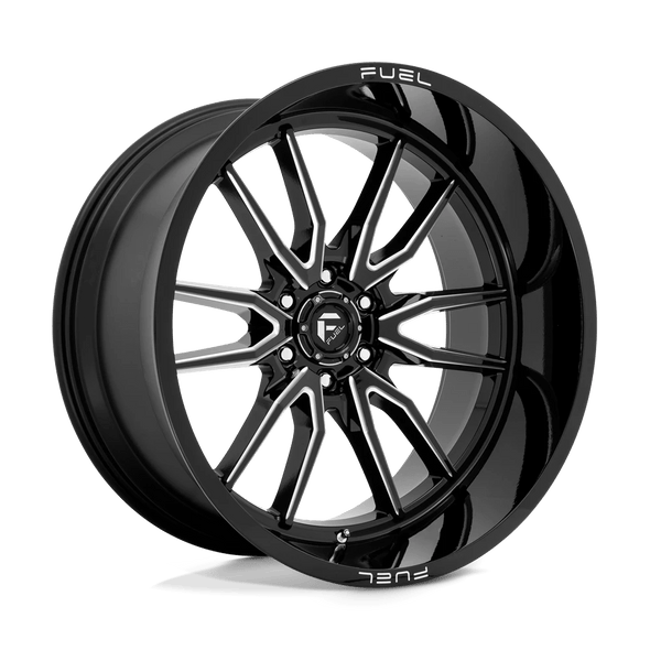 Fuel D761 CLASH 24x12 ET-44 6x139.7 106.10mm GLOSS BLACK MILLED (Load Rated 1134kg)