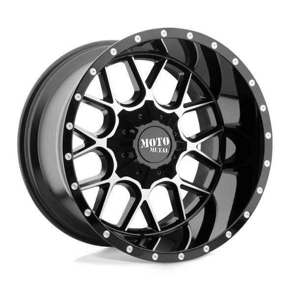 Moto Metal MO986 SIEGE 20x10 ET-18 6x135/139.7 106.10mm GLOSS BLACK MACHINED (Load Rated 1134kg)