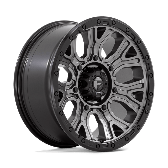 Fuel D825 TRACTION 20x9 ET1 6x139.7 106.10mm MATTE GUNMETAL W/ BLACK RING (Load Rated 1134kg)