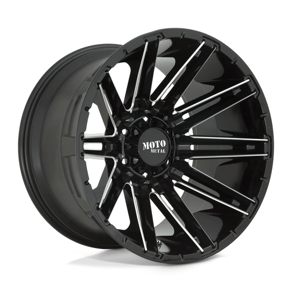 Moto Metal MO998 KRAKEN 20x9 ET0 6x139.7 106.10mm GLOSS BLACK MILLED (Load Rated 1134kg)