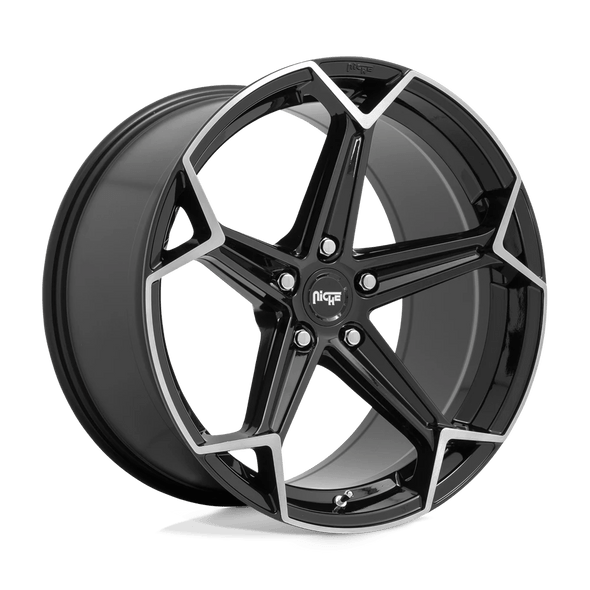 Niche N259 ARROW 20x9 ET35 5x120 72.56mm GLOSS BLACK BRUSHED (Load Rated 816kg)