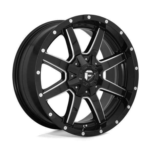 Fuel D610 MAVERICK 20x10 ET-18 5x127/135 87.10mm GLOSS BLACK MILLED (Load Rated 1134kg)