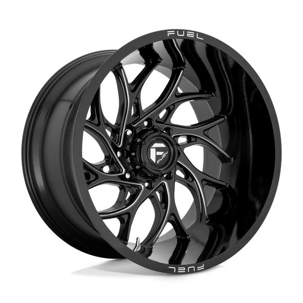 Fuel D741 RUNNER 20x8.25 ET105 8x210 154.30mm GLOSS BLACK MILLED (Load Rated 1361kg)