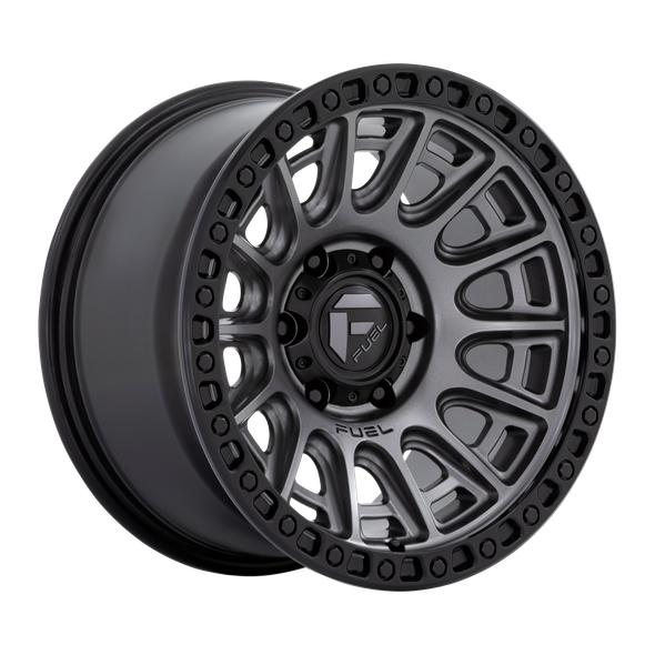 Fuel D835 CYCLE 17x9 ET-12 6x139.7 106.10mm MATTE GUNMETAL W/ BLACK RING (Load Rated 1134kg)