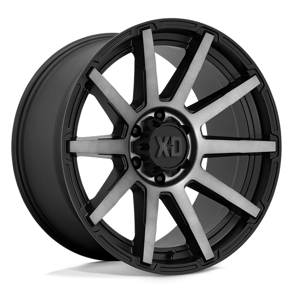XD XD847 OUTBREAK 20x10 ET12 5x139.7 78.10mm SATIN BLACK W/ GRAY TINT (Load Rated 1134kg)