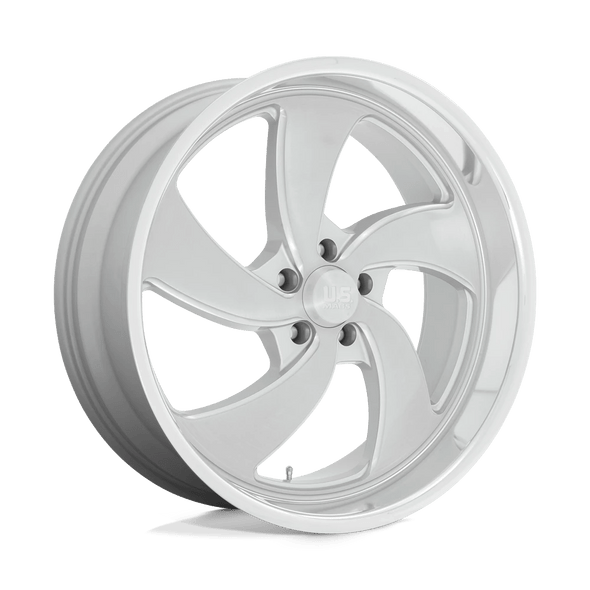 US MAGS U134 DESPERADO 22x8.5 ET01 5x127 78.10mm SILVER BRUSHED FACE MILLED DIAMOND CUT LIP (Load Rated 862kg)