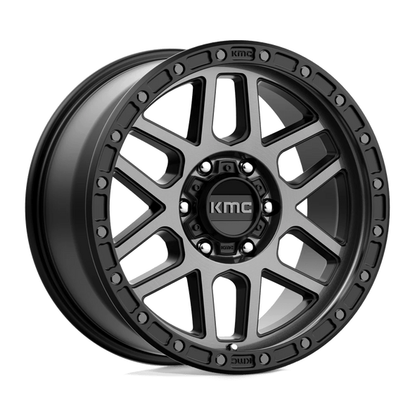 KMC KM544 MESA 18x9 ET18 6x139.7 106.10mm SATIN BLACK W/ GRAY TINT (Load Rated 1134kg)