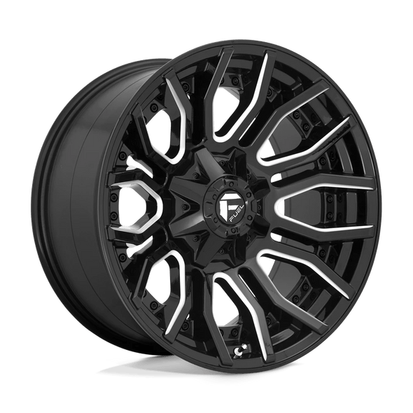 Fuel D711 RAGE 20x10 ET-18 8x170 125.10mm GLOSS BLACK MILLED (Load Rated 1678kg)