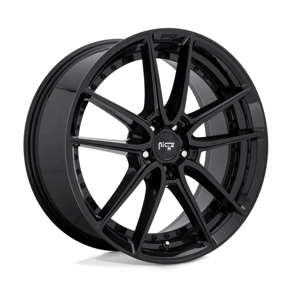 Niche M223 DFS 18x9.5 ET35 5x120 72.56mm GLOSS BLACK (Load Rated 816kg)