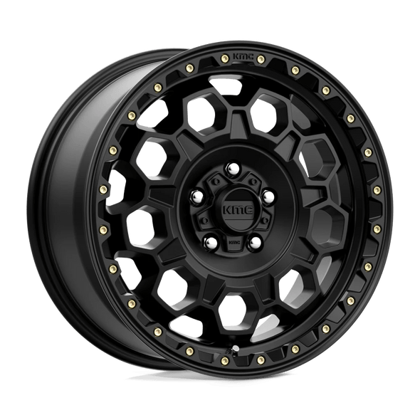 KMC KM545 TREK 17x9 ET0 6x139.7 106.10mm SATIN BLACK (Load Rated 1134kg)