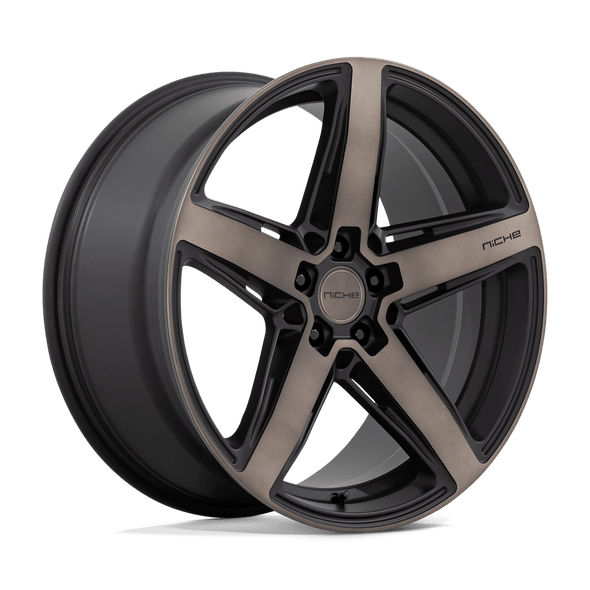 Niche M271 TERAMO 20x9.5 ET32 5x112 66.56mm MATTE BLACK W/ DOUBLE DARK TINT FACE (Load Rated 726kg)